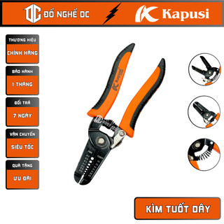 Kìm tuốt dây, kìm cắt tuốt vỏ dây điện lõi 0.6-2.6mm 200mm kapusi k-9100 thép cứng chịu lực, tuốt dây điện tiện dụng