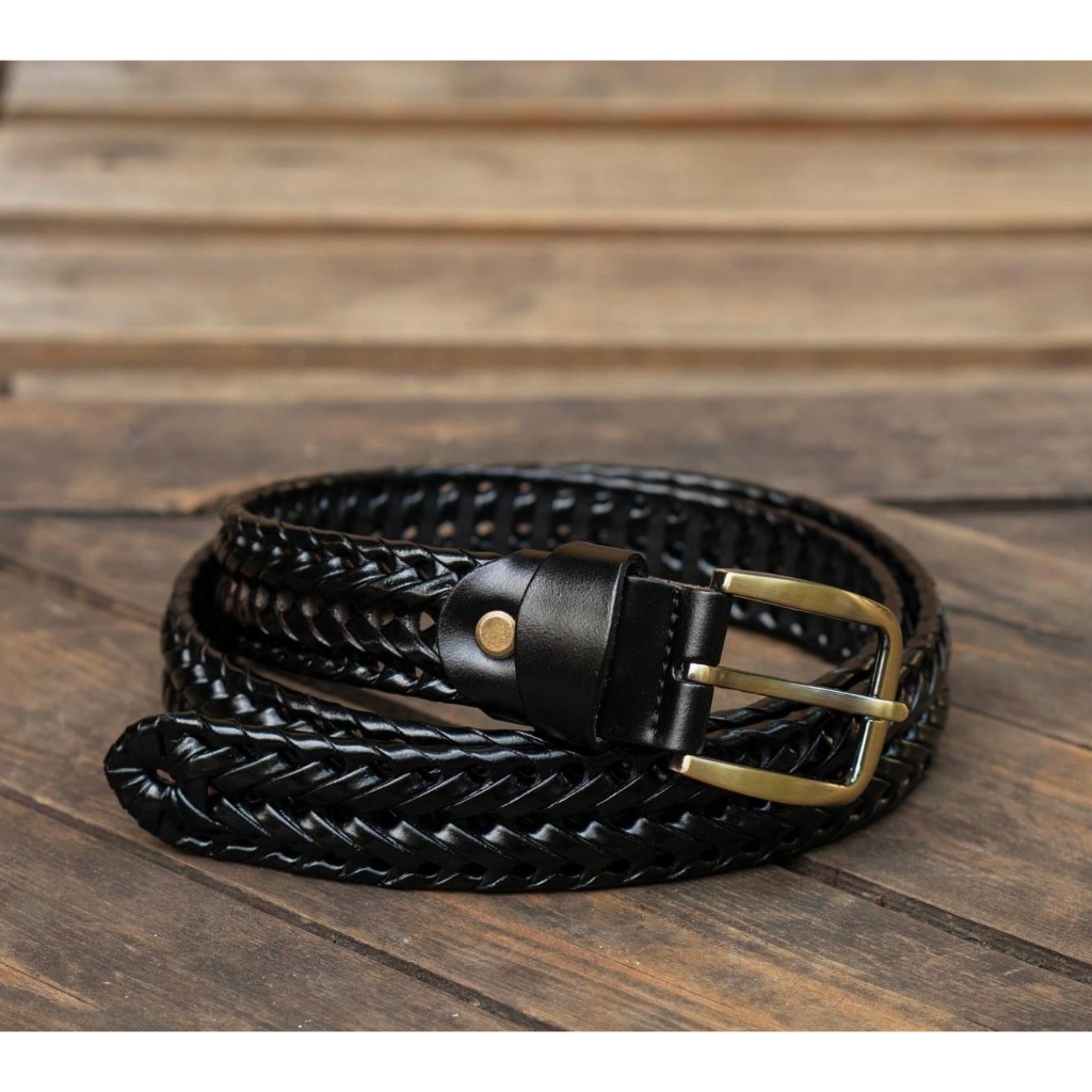 Thắt lưng Da Bò Đan Chéo SALE SALE 45% - Bản To Khóa Vuông