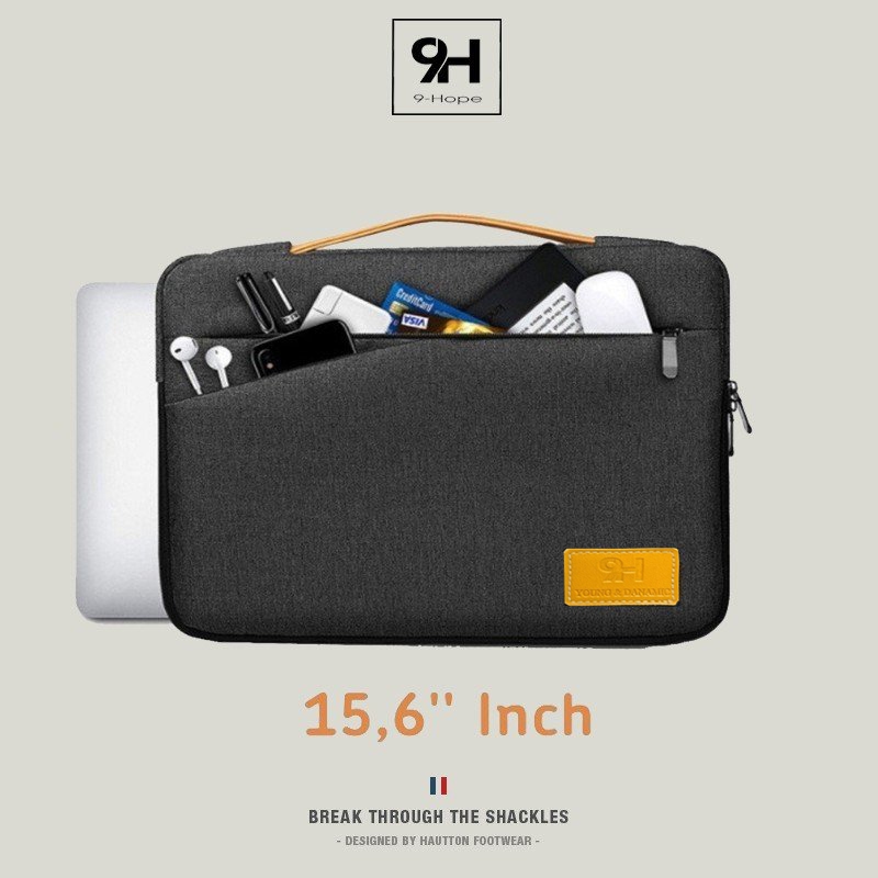 Túi chống sốc laptop, macbook Air 14 Inch, 15,6 Inch 3 ngăn chống nước thương hiệu 9-Hope 