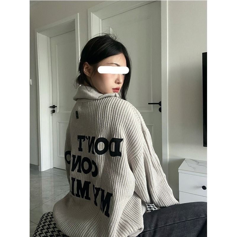 Áo Khoác Len Tăm Khóa Kéo Màu Xám Form Rộng Style Hàn Unisex Thời Trang Thu Đông 2023