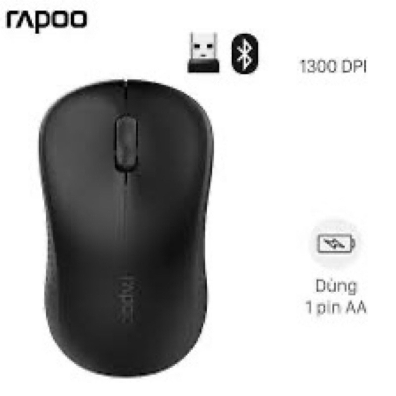 Chuột Bluetooth không dây Rapoo M160 Silent bấm êm