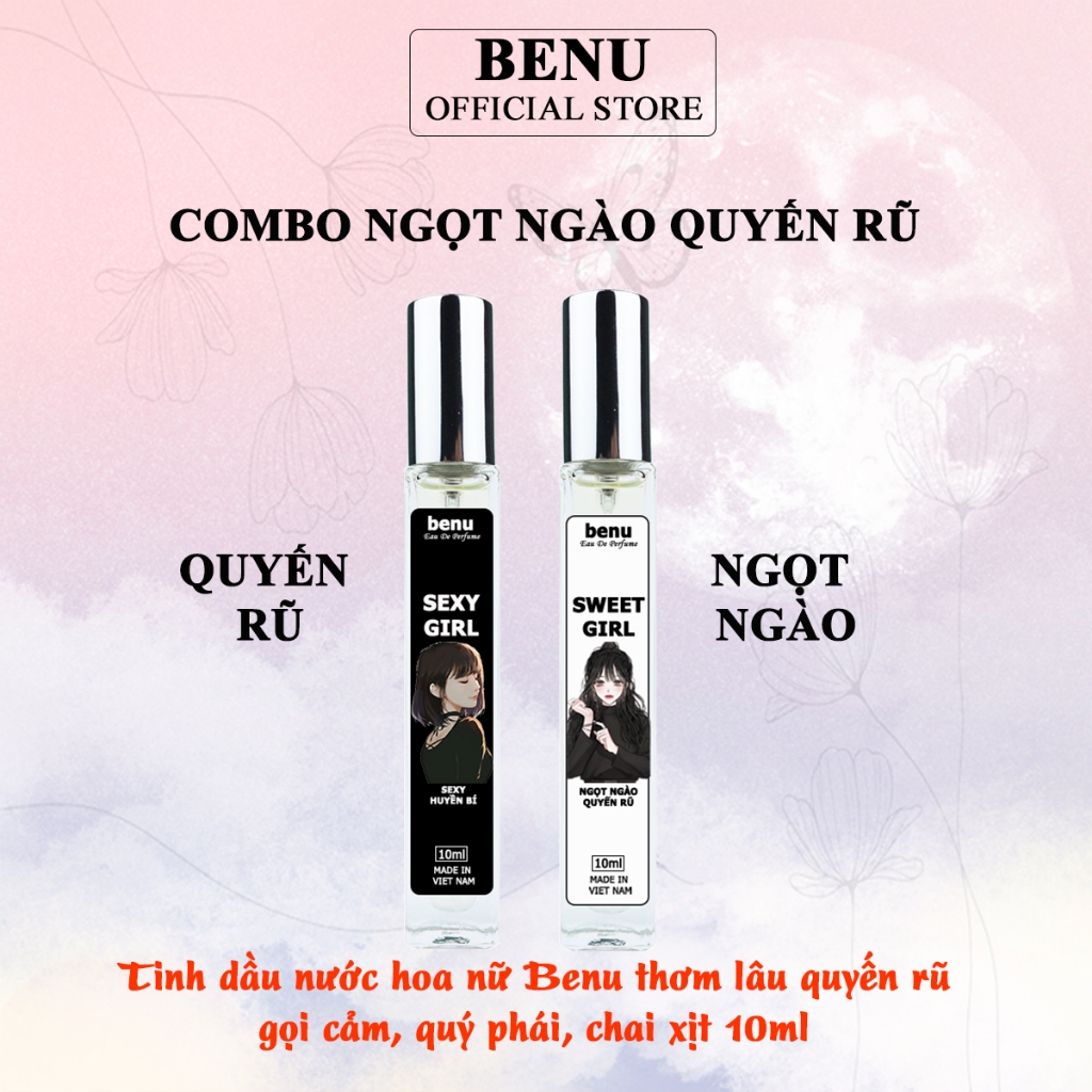 Nước Hoa Nữ Thơm Lâu Chính Hãng - Nước Hoa Benu Mùi Hương Quyến Rũ Ngọt Ngào Chai 10ml