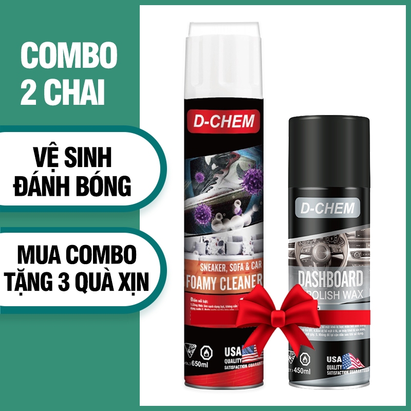 Combo 1 Chai Xịt Vệ Sinh Giày Sneaker + 1 Chai Xi Đánh Bóng Đồ Da Chăm Sóc Và Vệ Sinh Giày Toàn Diện