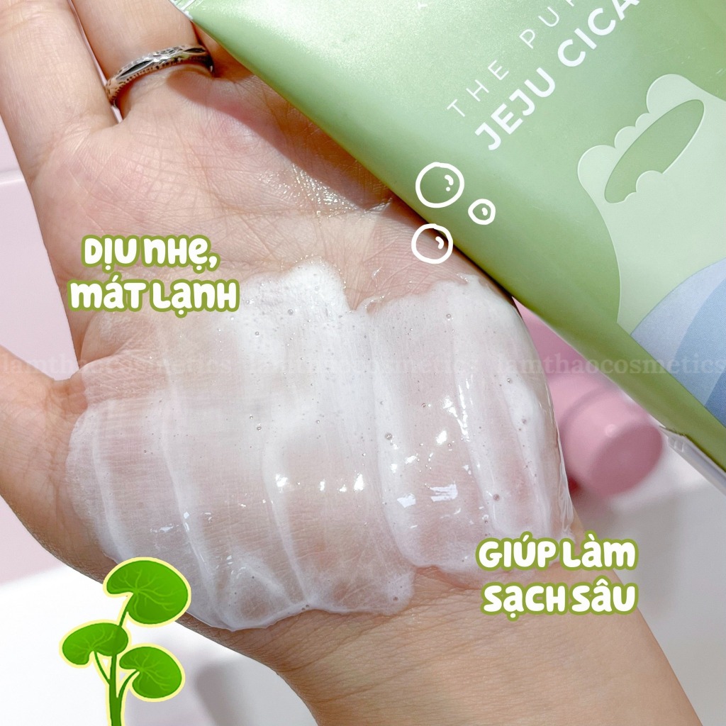 Sữa Rửa Mặt Prettyskin The Pure Jeju Cica Cleansing Foam Chiết Xuất Rau Má 150ml