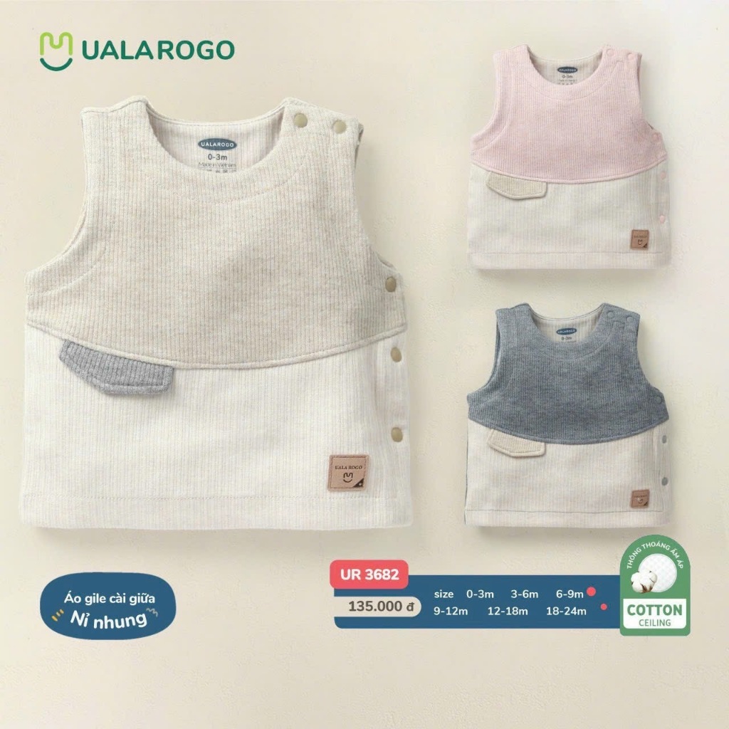 Áo gile trần bông UR3988 cho bé yêu Hàng chính hãng