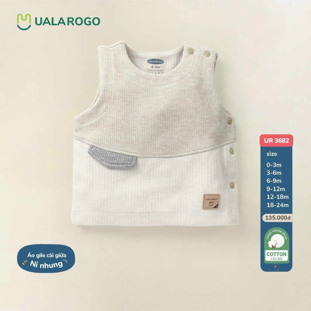 Áo gile trần bông UR3988 cho bé yêu Hàng chính hãng