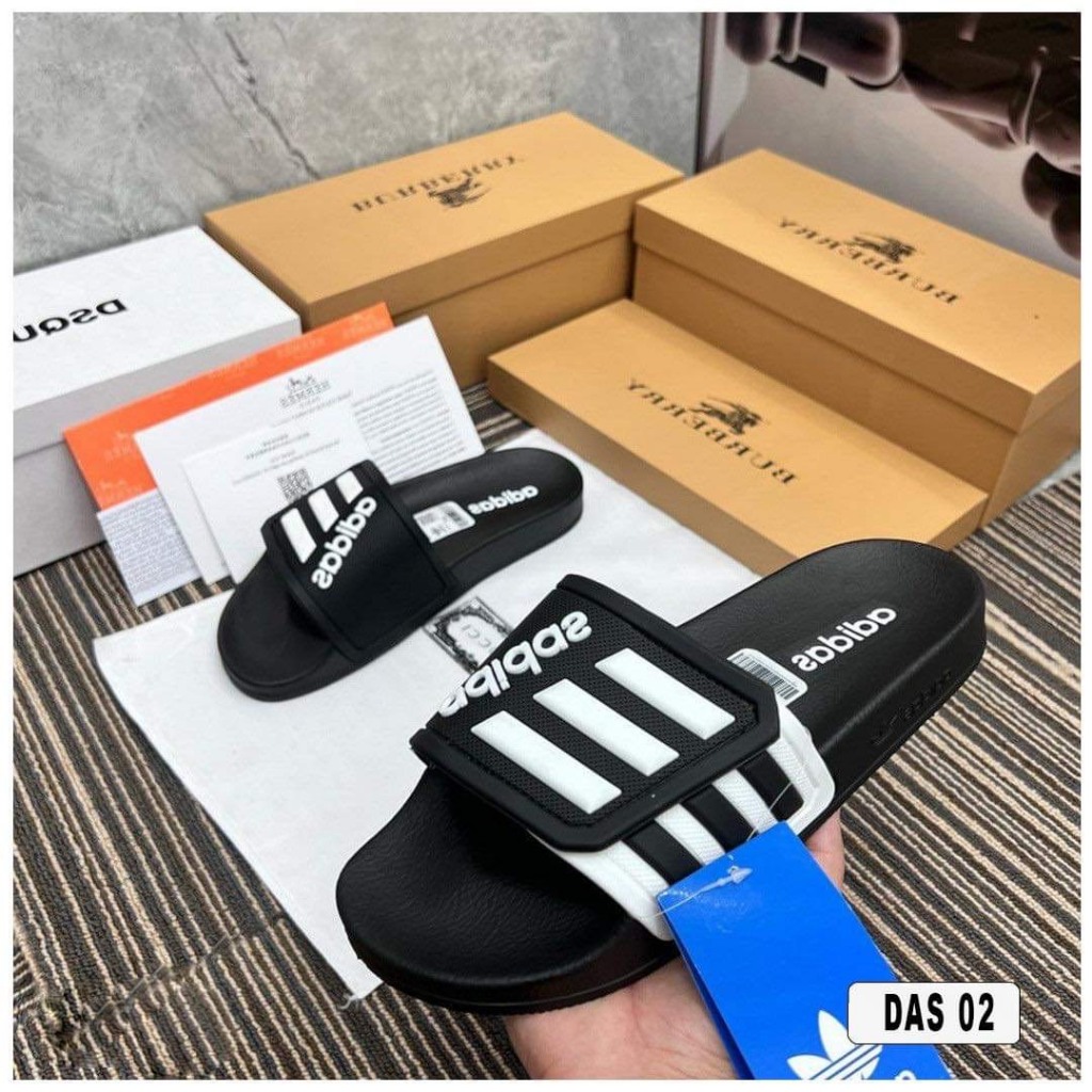 Dép Nam A.di.das Mẫu Mới Nhất 2023 ,Dép Nam Quai Ngang Dán Thiết Kế Trẻ Trung Form Dáng Thể Thao Chống Thấm Nước