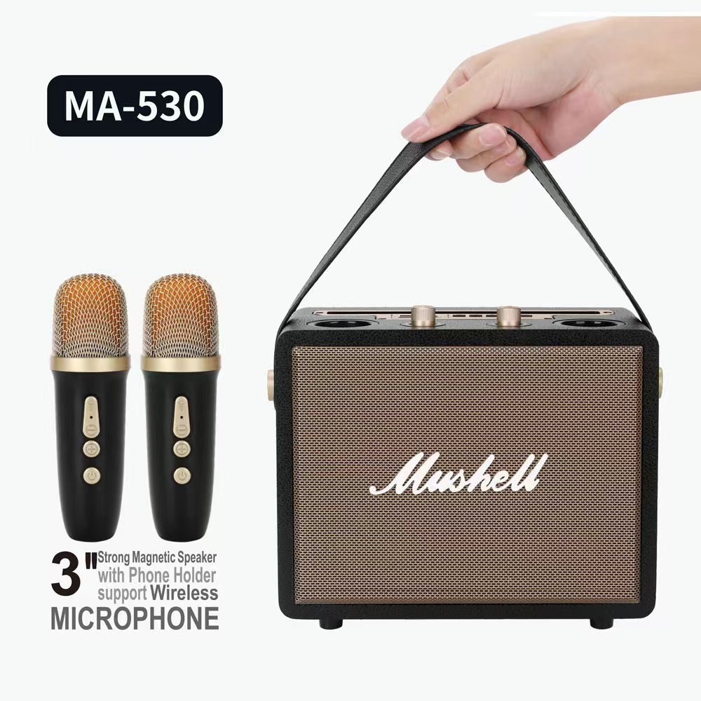 Loa Karaoke Bluetooth Marshall MA-530 Thiết Kế Cực Đẹp, Dễ Sử Dụng, Âm Thanh Sống Động, Tặng Kèm 2 Micro