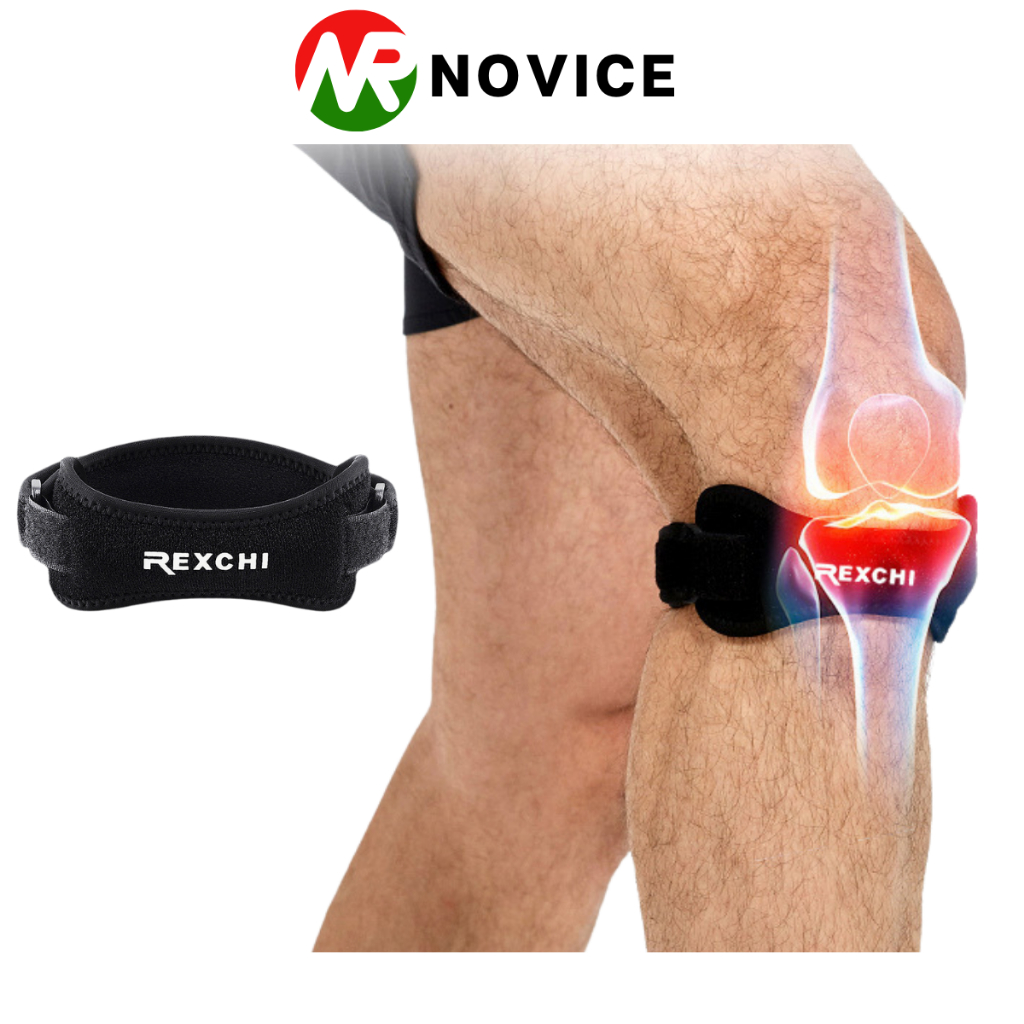 Đai Bó Gối Thể Thao, Băng Bảo Vệ Đầu Gối Silicon Rexchi Tập Gym Thể Hình Chạy Bộ Cao Cấp BBG-889