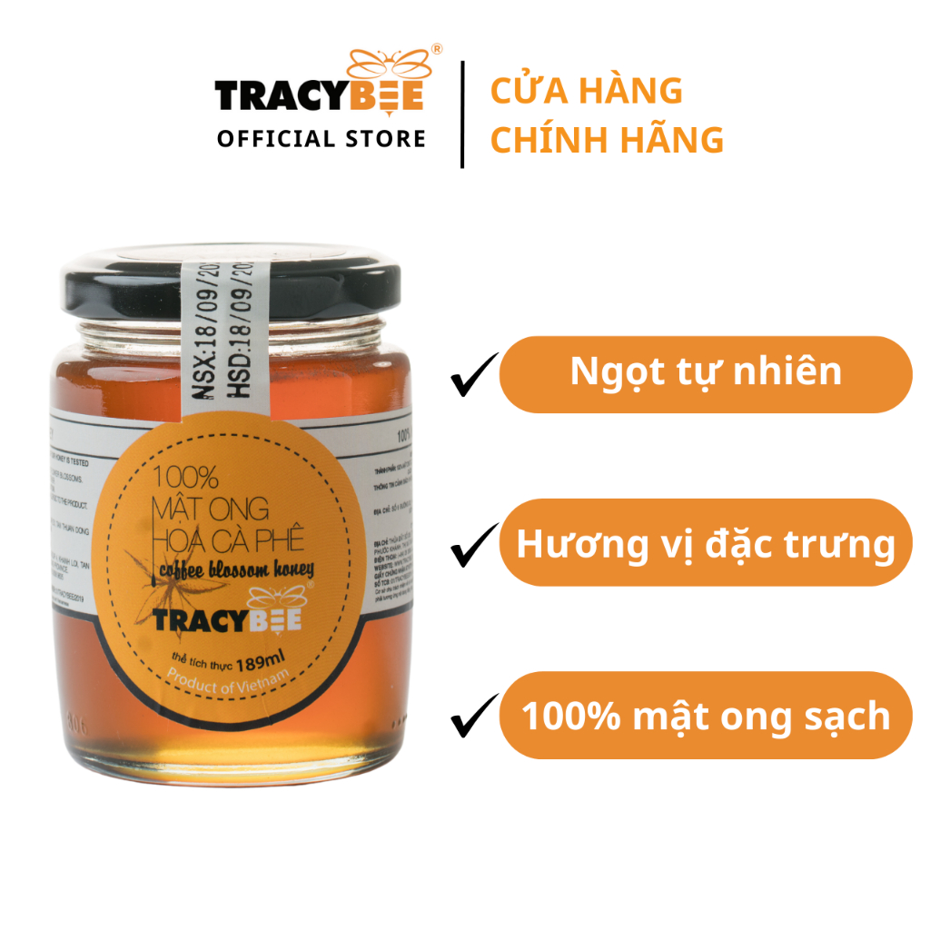 MẬT ONG HOA CÀ PHÊ TRACYBEE 189ML