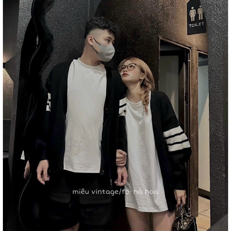 Áo khoác cadigan thome LEN QC XỊN LEN THỪNG ÁO LEN ĐÔI NAM NỮ