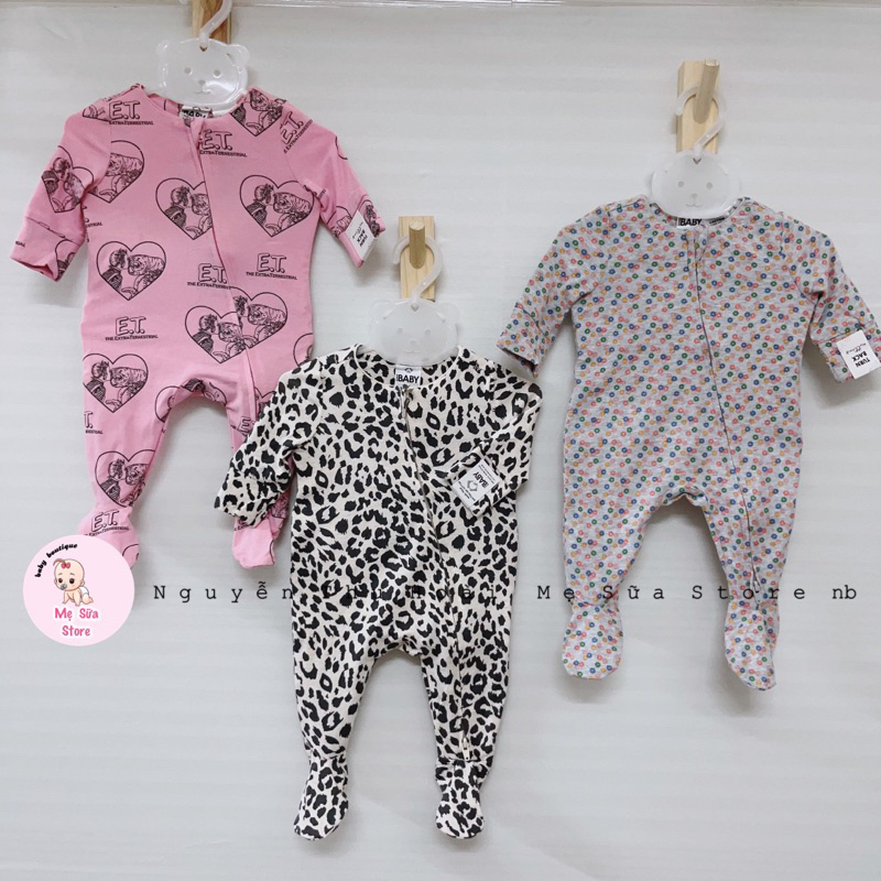 Bodysleep Cotton liền tất Size sơ sinh, Có bao tay tiện lợi cho bé