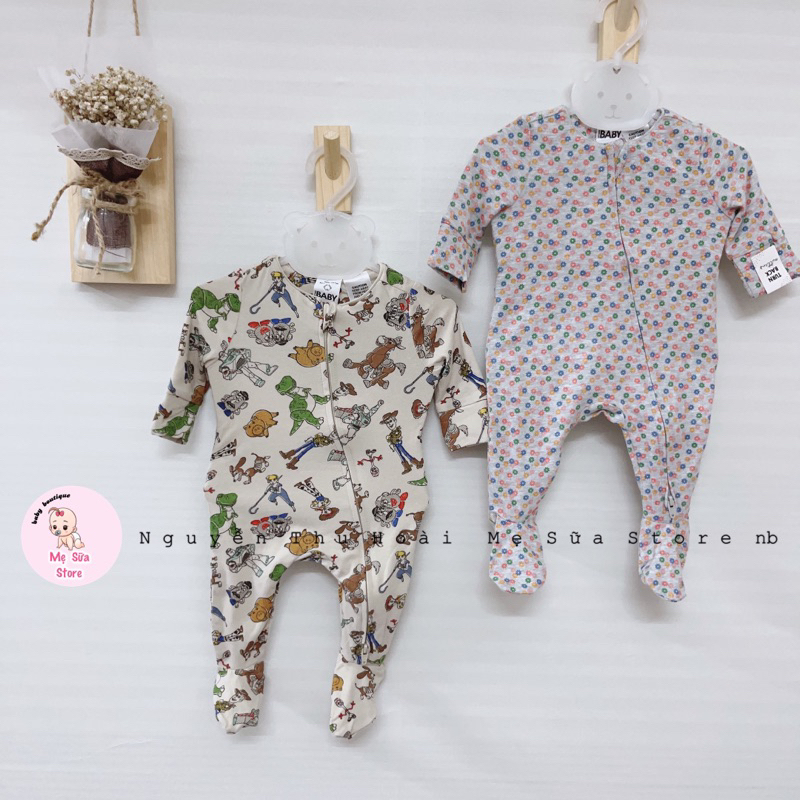 Bodysleep Cotton liền tất Size sơ sinh, Có bao tay tiện lợi cho bé