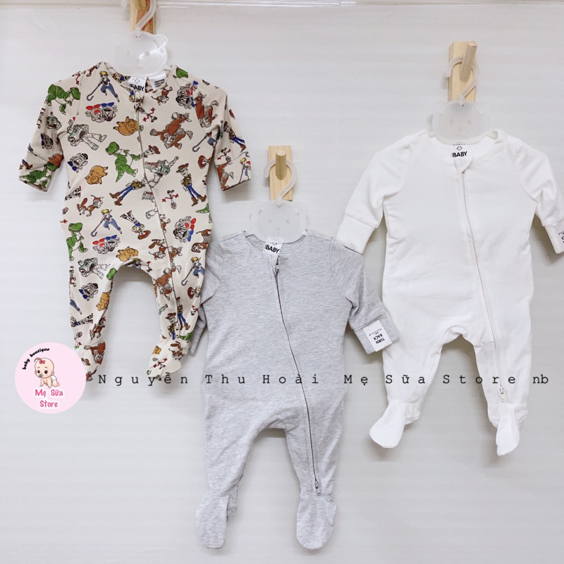 Bodysleep Cotton liền tất Size sơ sinh, Có bao tay tiện lợi cho bé