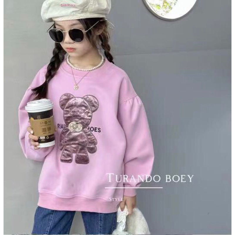 Áo nỉ bé gái từ 18-50kg