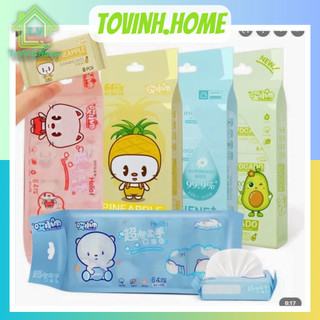 Khăn giấy ướt mini tiện lợi Túi 8 gói nhỏ siêu tiện lợi