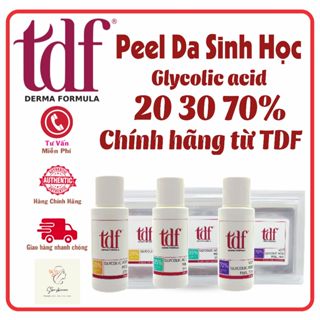 PEEL da sinh học TDF tái tạo da Glycolic acid Peel 20% 35% 70% chính hãng từ nhà phân phối TDF (1 hộp 10 gói)
