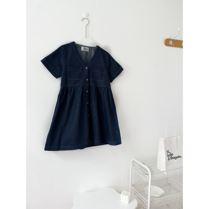 Đầm babydoll denim Lilac 18made ✿ 𝐁𝐲 𝐄𝐢𝐠𝐡𝐭𝐞𝐞𝐧 𝐀𝐠𝐚𝐢𝐧