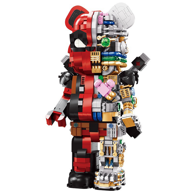 Đồ chơi lắp ráp mô hình Wangao 188014 Gấu Bearbrick Hợp thể Deadpool