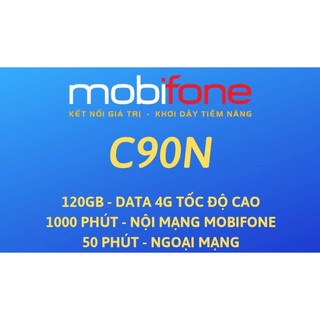 Sim 4g mobifone 12c90n data 4gb/ngày, gọi miễn phí 12 tháng