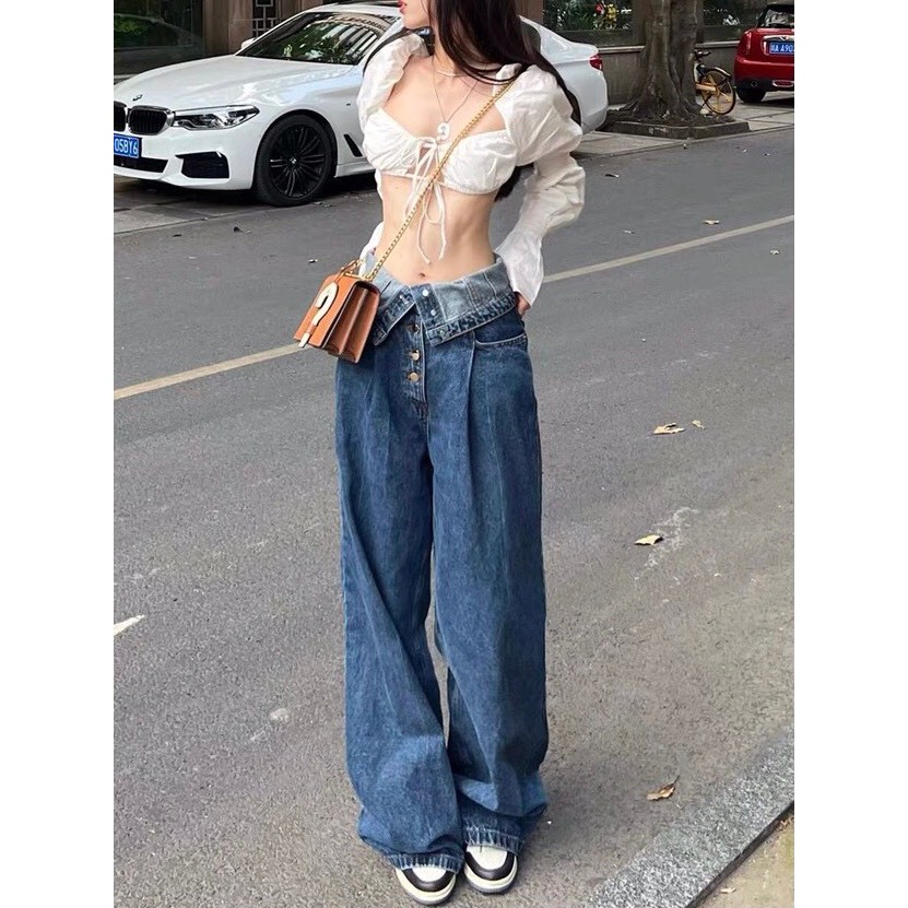 - (MUA TRONG LIVE ĐỂ LẤY MÃ SALE) Quà tặng sinh nhật, bạn gái Áo croptop sexy/ Quần jeans ống rộng