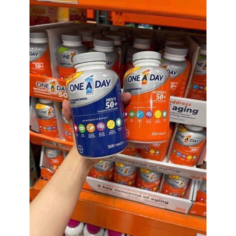 Date 2025 Viên Uống Vitamin One A Day Men/ Nữ 50+ Healthy Advantage Multivitamin 300 viên