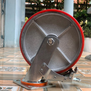 Bánh xe gang pu chịu tải phi 200