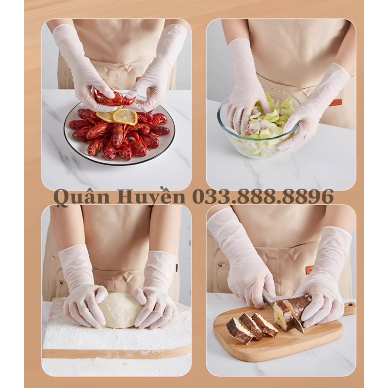 Set 4 đôi găng tay cao su ECOCO size S, M, L đa năng cao cấp siêu dai, an toàn sức khoẻ E2346