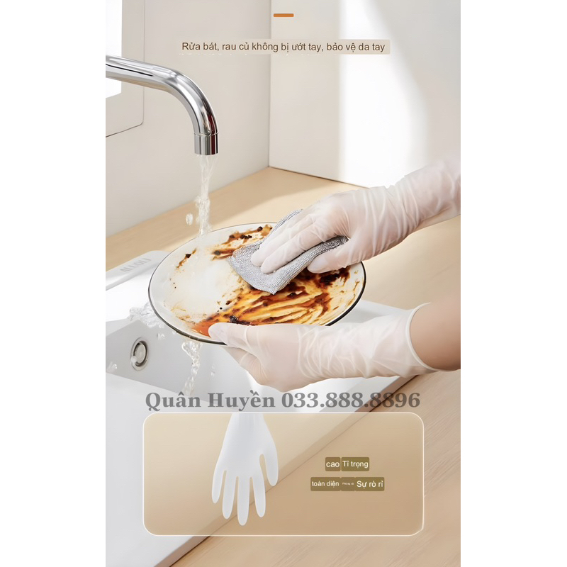 Set 4 đôi găng tay cao su ECOCO size S, M, L đa năng cao cấp siêu dai, an toàn sức khoẻ E2346