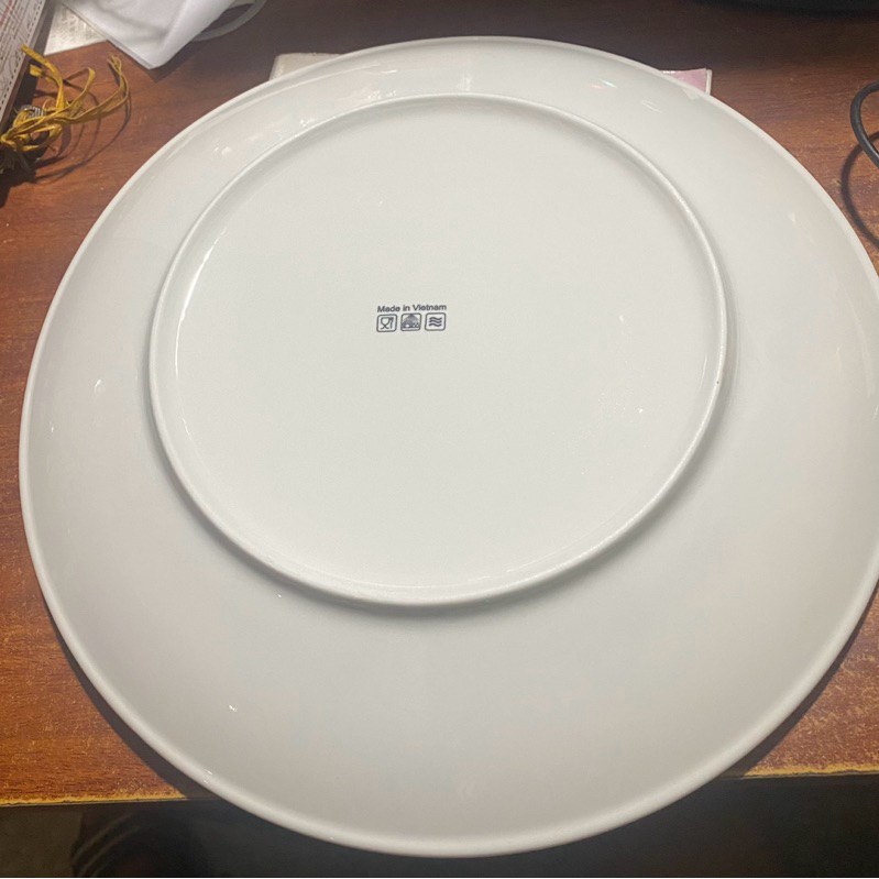 Đĩa Tròn Lớn Trắng Trơn 28cm -31cm - Sứ việt nam