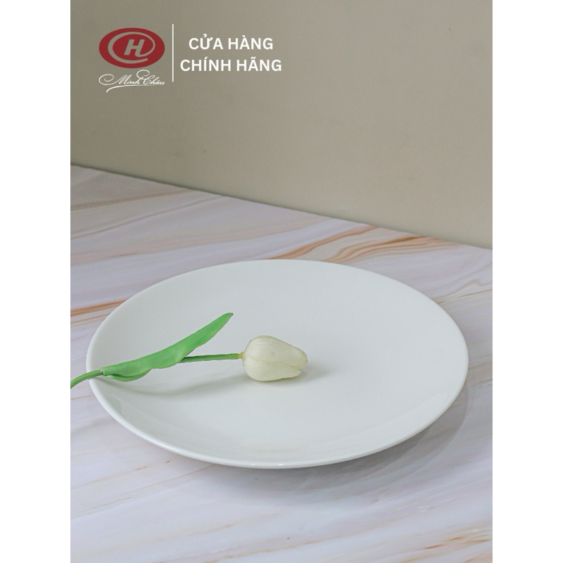 Đĩa Tròn Lớn Trắng Trơn 28cm -31cm - Sứ việt nam