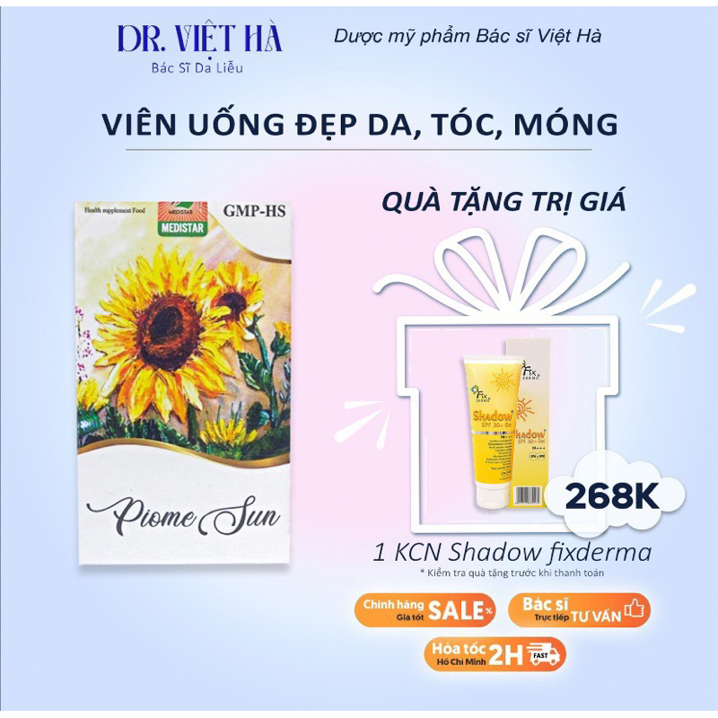VIÊN UỐNG CHỐNG NẮNG PIOME SUN| BS HÀ DA LIỄU KHUYÊN DÙNG