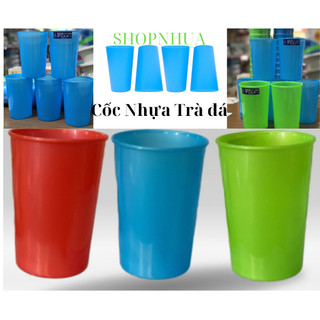 Combo cốc nhựa uống nước, trà đá cao cấp giá rẻ-nhựa việt nhật.