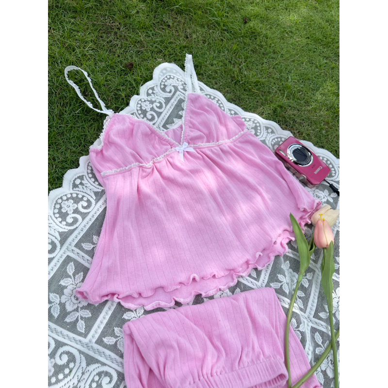 Set Bộ 2 Dây Đính Nơ Chất Liệu Cotton Co Giãn