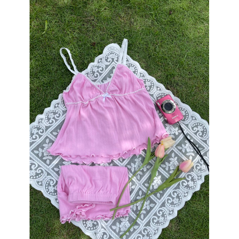 Set Bộ 2 Dây Đính Nơ Chất Liệu Cotton Co Giãn