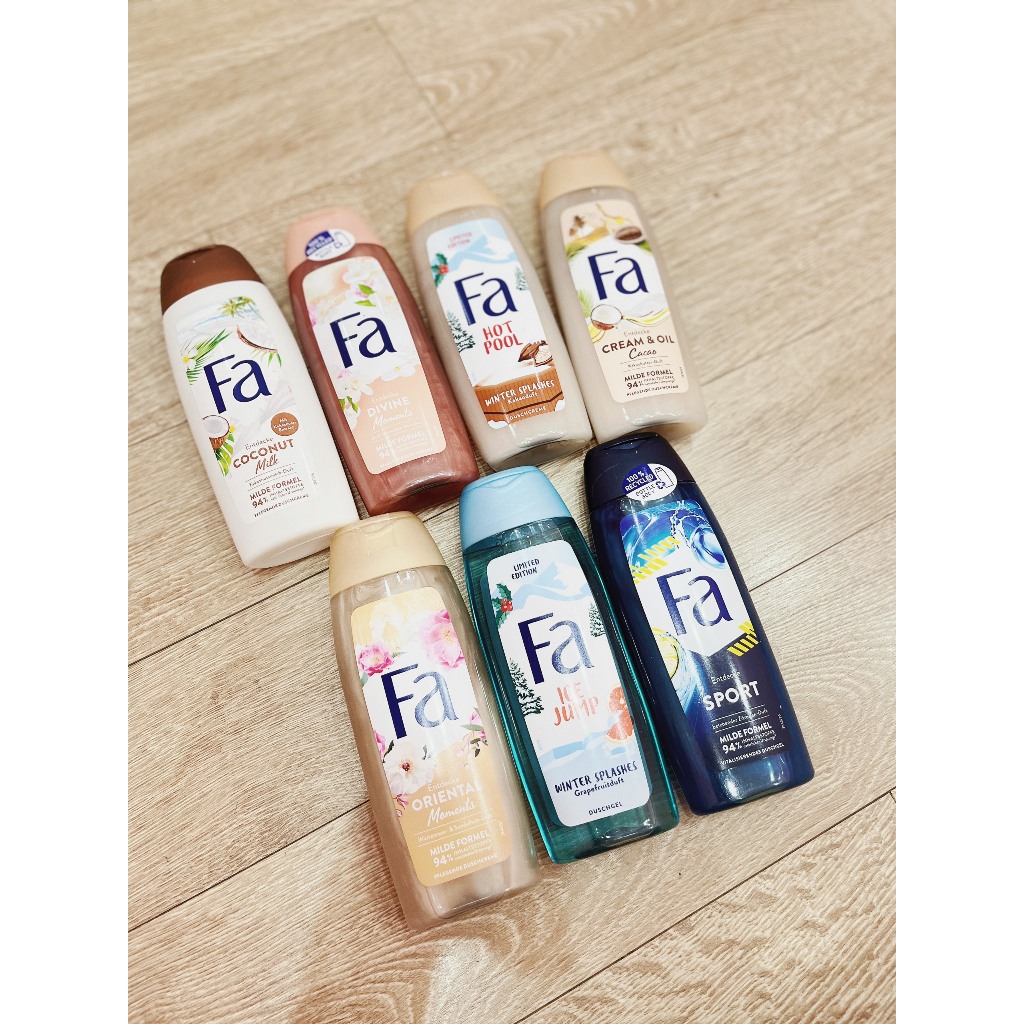 Sữa tắm Fa 250ml dành cho nữ, dưỡng da, sạch sâu, cấp ẩm