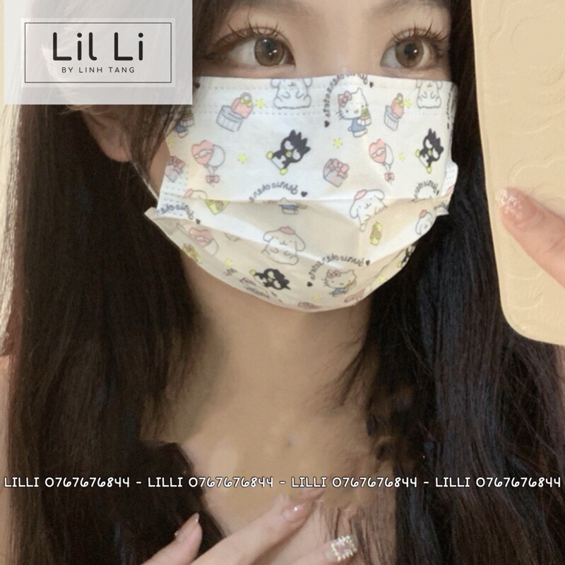 Khẩu Trang Y Tế Họa Tiết Hoạt Hình Dễ Thương Người Lớn