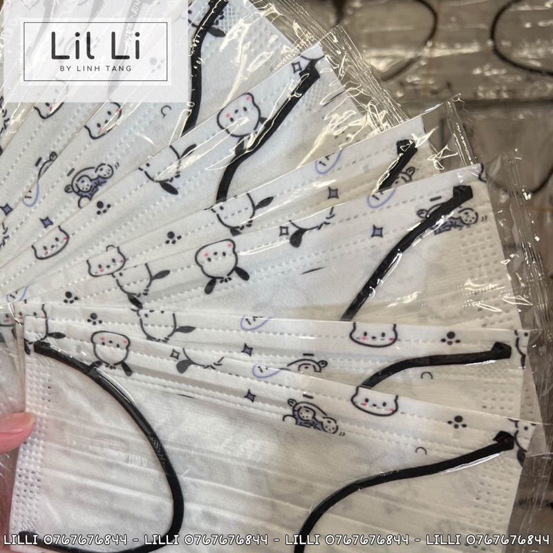 Khẩu Trang Y Tế Họa Tiết Hoạt Hình Dễ Thương Người Lớn