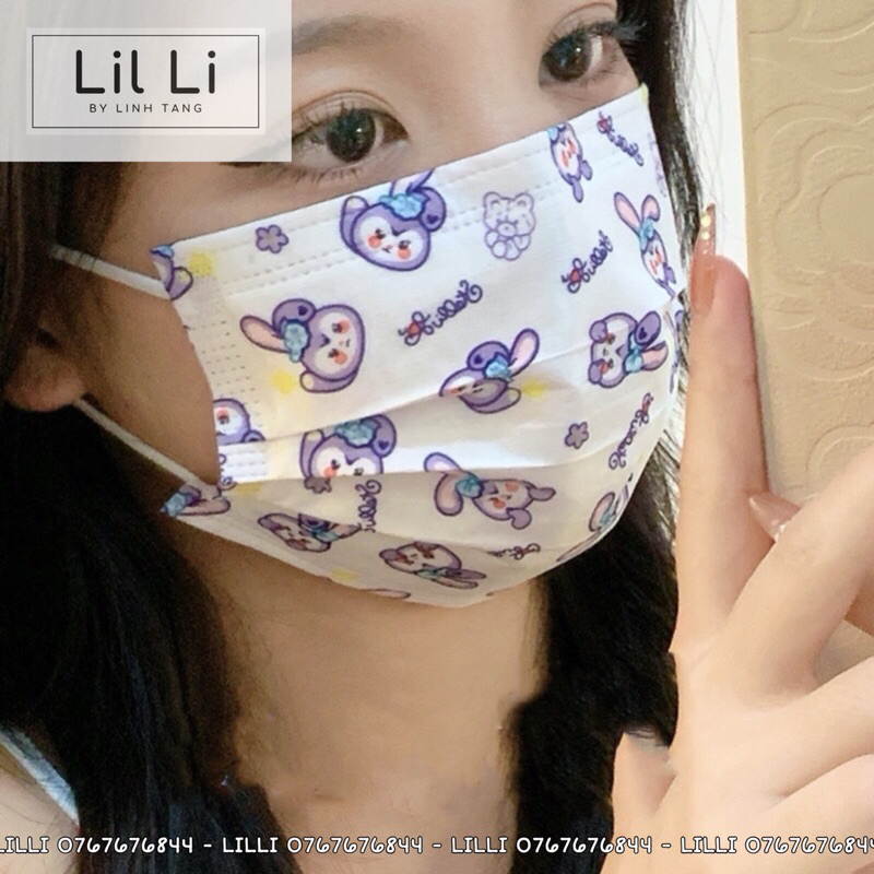 Khẩu Trang Y Tế Họa Tiết Hoạt Hình Dễ Thương Người Lớn