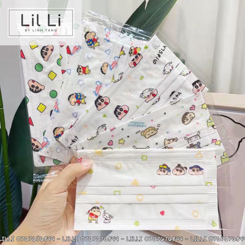 Khẩu Trang Hoạt Hình Dễ Thương Shin Cậu Bé Bút Chì