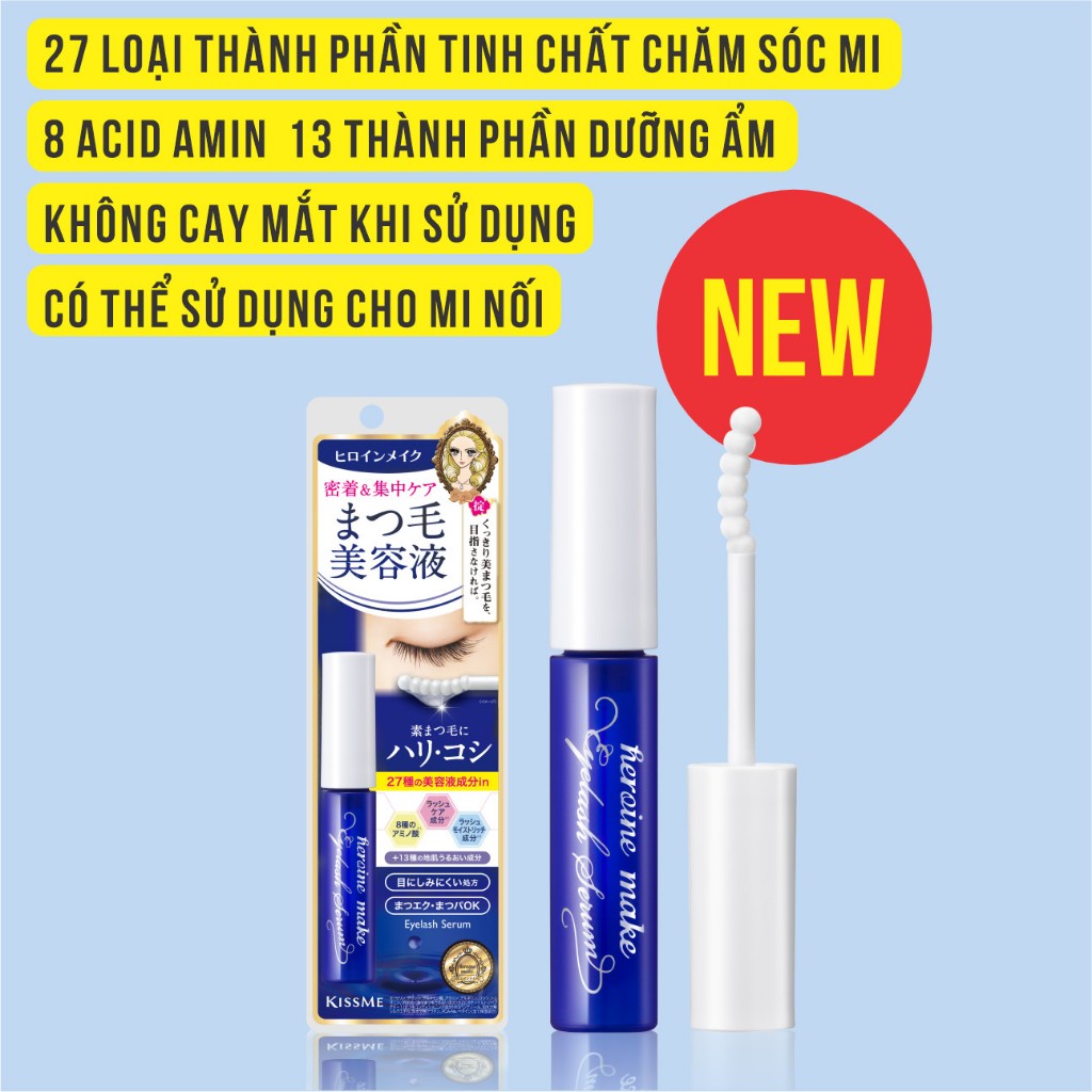 Serum Dưỡng Dài Lông Mi Kissme Heroine Make Watering Eyelash