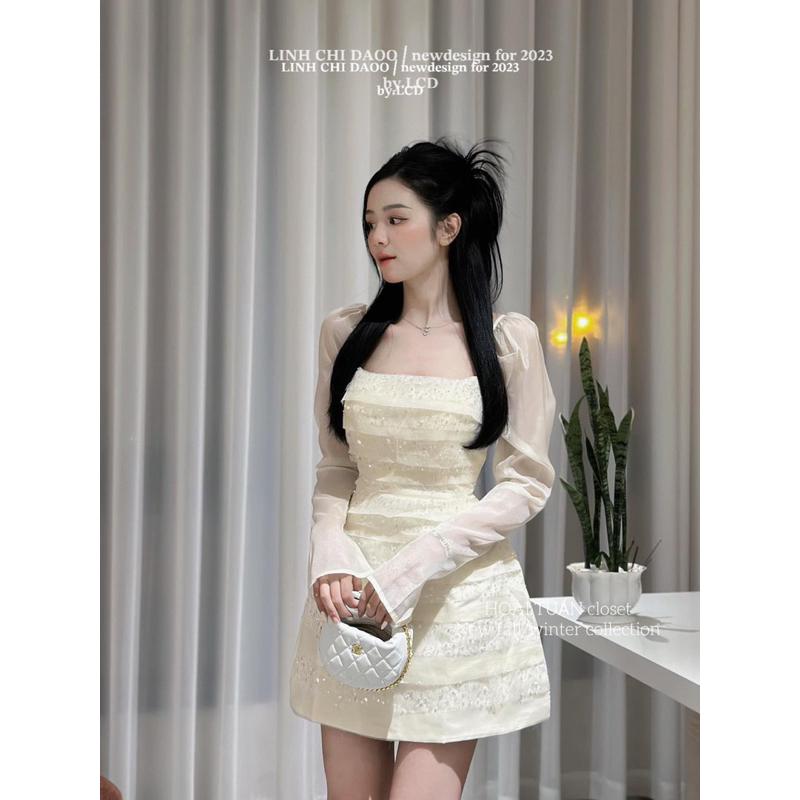 VÁY LƯỚI TAY BỒNG CÁCH ĐIỆU THIẾT KẾ