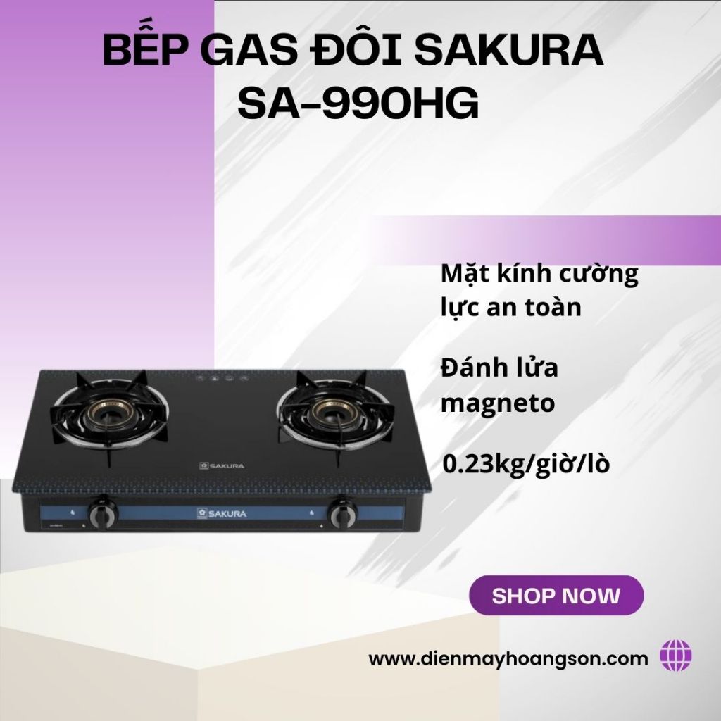 Bếp gas đôi SAKURA SA-990HG