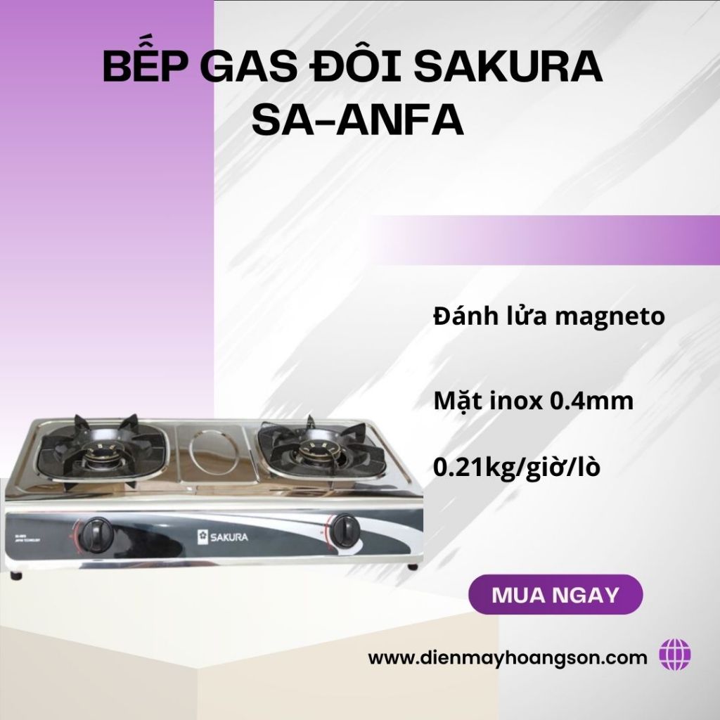 Bếp gas đôi SAKURA  SA-ANFA