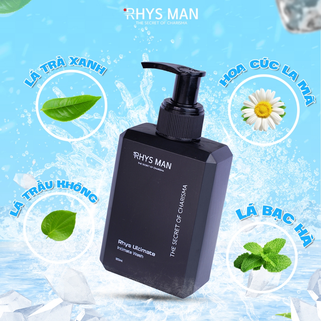 Dung dịch vệ sinh nam giới hương bạc hà RHYS MAN Rhys Ultimate 120ml