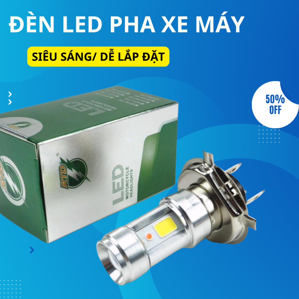 Đèn LED Pha KAW Cos Moto RTD 3 Chân SIÊU SÁNG, Dành Cho Mọi Loại Xe, Đa Năng Dễ Lắp Đặt