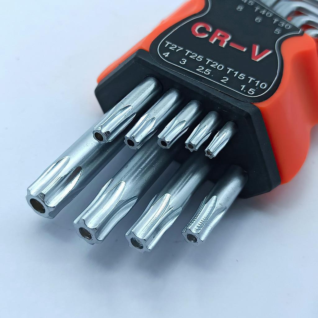 MONQIQI Bộ lục giác đa năng hoa thị 9 chi tiết - Lục giác đầu bông - Vặn thoải mái siêu cứng - Thép cadivar chịu