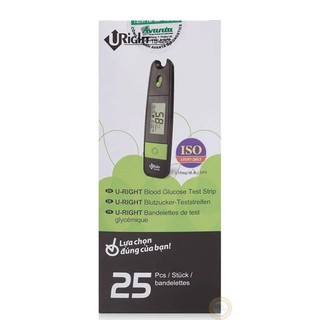 Hộp 25 que thử đường huyết uright dùng máy uright td4265, 4267