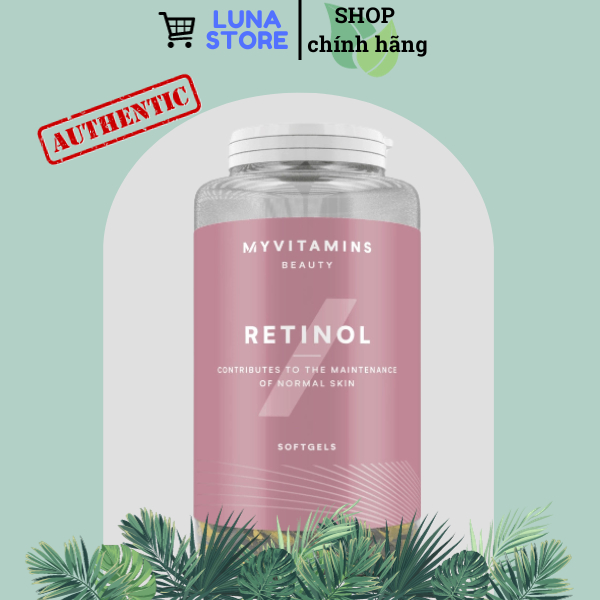 Viên Uống Retinol Myvitamins UK Hộp 90 viên giảm lão hóa giúp đẹp da