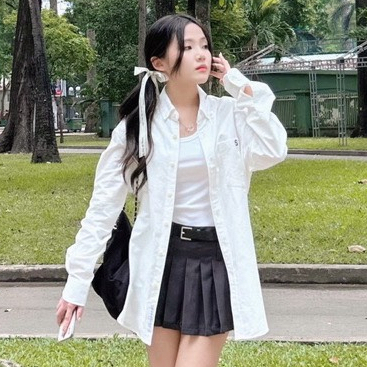 Áo sơ mi nam nữ unisex form rộng thêu chữ S - 247store.vn - AosomitronchuS3071_P1K10